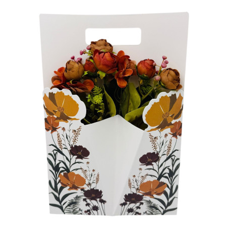 Aranjament floral deosebit cu Buchet de Bujori artificiali si bulbi, diverse culori, 34×23cm, en-gros