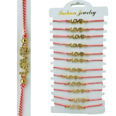 Set 12 Bratari reglabile Martisor, LOVE, model 2025, en-gros
