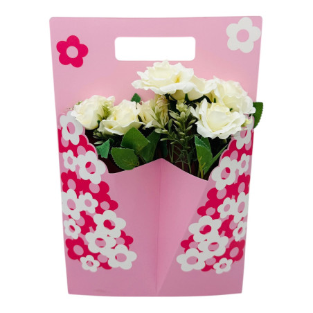 Aranjament deosebit cu Buchet de Trandafiri si boboci, diverse culori, 34×23cm, en-gros
