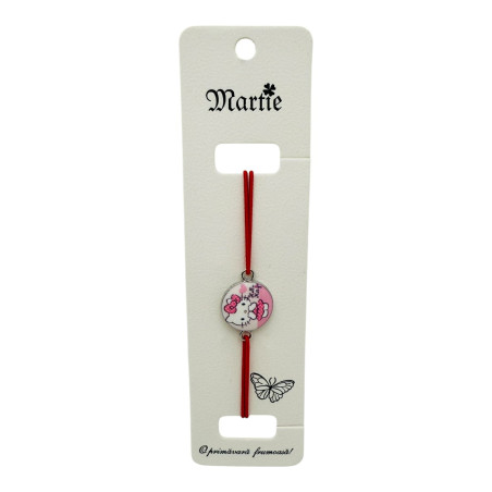 Bratara Martisor cu snur elastic reglabil, simbol cu figurina, en-gros