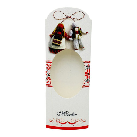 Set 100 Cartoane pentru Martisoare, cu fereastra, 13.5×5cm