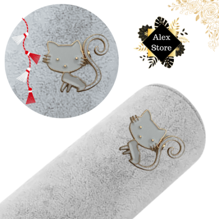 Set 12 brose Martisor en-gros, Pisicuta dragalasa alba, editie 2025