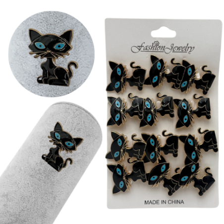 Set 12 brose Martisor en-gros, Pisicuta dragalasa neagra, editie 2025