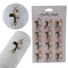 Set 12 brose Martisor en-gros, Ghiocel dragalas, editie 2025