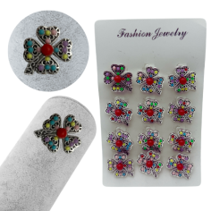 Set 12 brose Martisor en-gros, Trifoi norocos cu...