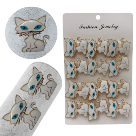 Set 12 brose Martisor en-gros, Pisicuta dragalasa alba, editie 2025