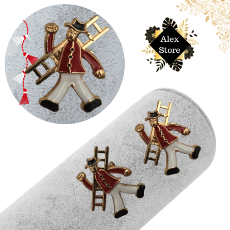 Set 12 brose Martisor en-gros, Cosar norocos rosu, editie 2025