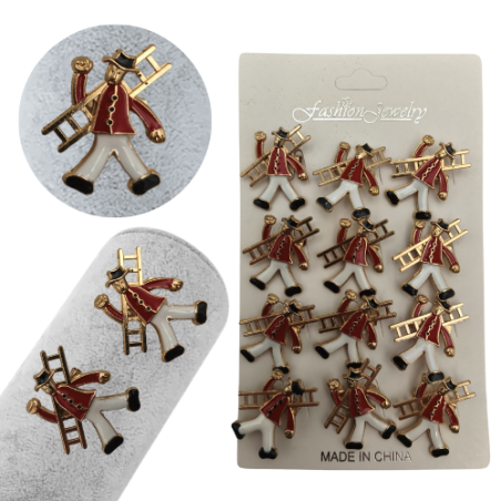 Set 12 brose Martisor en-gros, Cosar norocos rosu, editie 2025