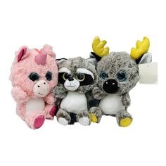 Animalut din plus Adorabil, ochisori cu sclipici, 6 modele, 25cm, +3ani