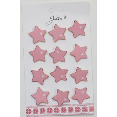Set 12 Brose Martisor pentru Copii Stea cu Inima