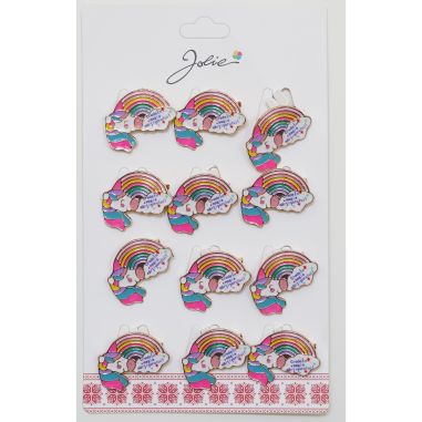 Set 12 Brose Martisor pentru Copii Unicorn Curcubeu