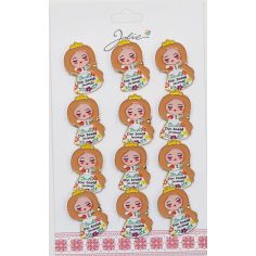 Set 12 Brose Martisor pentru Copii Fetita Din Toata Inima