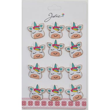 Set 12 Brose Martisor pentru Copii Unicorn cu Ochii Inchisi