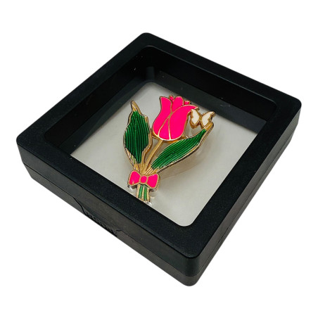 Pachet Avantajos!!! 60 Brose Martisor marime medie, in cutie cu expunere 3D( rosu/alb/negru), 7×7cm, modele combinate, en-gros
