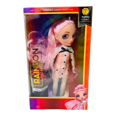 Papusa cu articulatii mobile, si Buchet de Flori, 26×15cm, +3ani