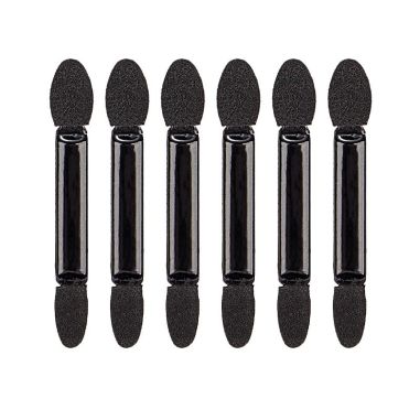 Set 20 de pensule make-up, cap dublu, 6.2 cm, negru