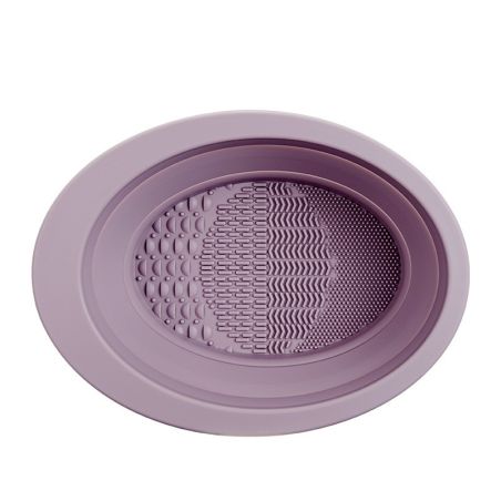 Accesoriu din silicon pentru curatarea accesoriilor makeup, pensule, buretei, 14.5 x 11,5 cm, 2 moduri de utilizare, pliabil, mo