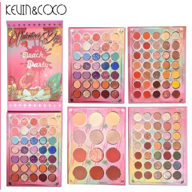 Paleta farduri Kevin&Coco, 117 culori, 4 straturi, rotativa, iluminator si blush inclus, dreptunghiulara, 112g, 20.8 x 15.5 x 2.