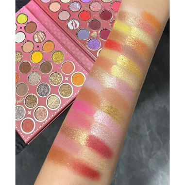 Paleta de Machiaj, KEVIN &amp; COCO, Good Luck, Fard de Pleoape, Iluminator, Blush Cremos, 117 culori, 19 x 14.8 x 3.4 cm