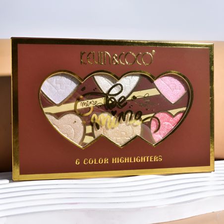 Paleta Iluminatoare, Flippy, 6 Nuante, Be Mine, Culori Calde, Dreptunghiulara, 140 g, Valabilitate 24 Luni, 17.4x11.5x1.3 cm, Va