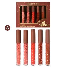 Set Rujuri de Buze, KEVIN &amp; COCO, Be Mine 5 Culori, 14.4 x 10.9 x 2.5 cm, Roz/Rosu, Varianta A