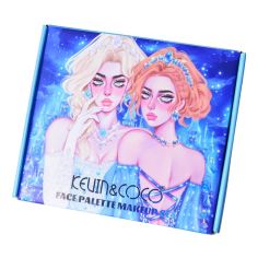 Set de Machiaj Kevin&Coco, 30 de Culori, Farduri de Pleoape, Iluminatoare Lichide, Lip Gloss-uri, Blush, Glitter, Model Regina G