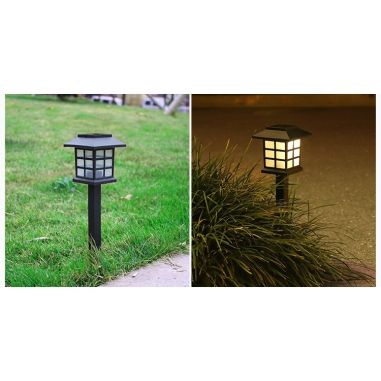 Lampa solara Led pentru gradina, Tip felinar, Flippy, Alb cald