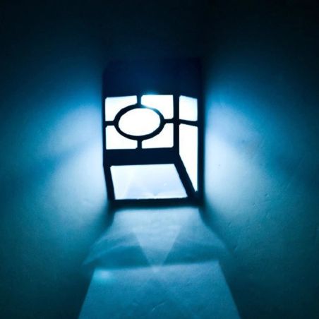 Lampa solara cu senzor Geometric, IP65, Lumina Alb rece, Flippy