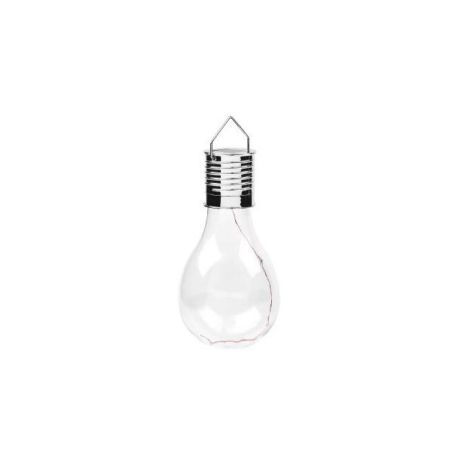 Lampa Solara LED Decorativa sub forma de Bulb, pentru exterior, suspendata, IP65, Ultron Transparent, lumina rece, Flippy