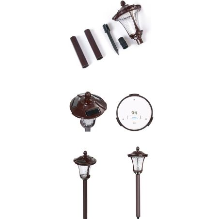 Lampa solara cu prindere in pamant, Flippy, inaltime 65 cm, Alb Rece
