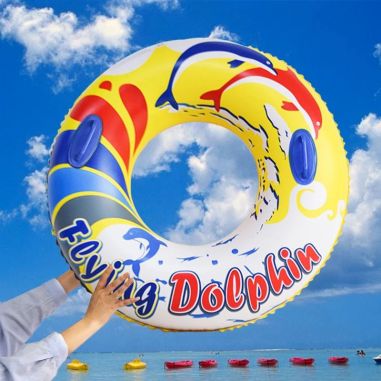 Colac cu manere, model Flying Dolphin, multicolor, 90cm