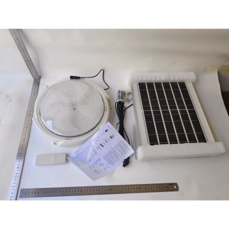 Plafoniera solara Flippy, 200 W, diametru 320 MM, cu telecomanda, Lungime prelungitor: 4.6 m, alb rece