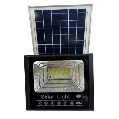 Proiector LED/Lampa solara de exterior Flippy, 22 cm x 27 cm, Rezistent la Apa IP67, cu Panou Solar, 248 LED SMD, 150 W, Senzor 