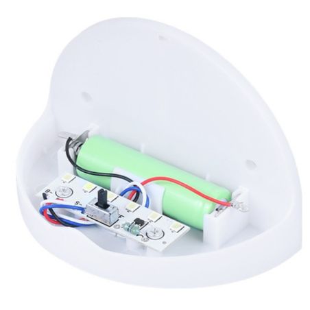Set 2x Lampa solara de perete 6LED, Flippy, carcasa alba, lumina alb cald