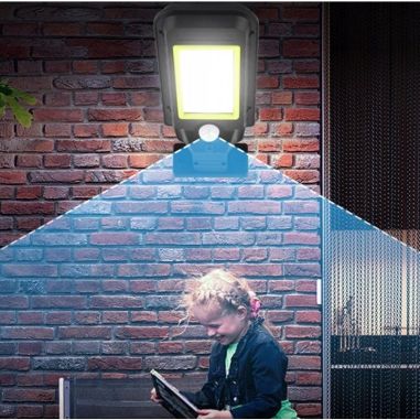 Lampa Solara De Exterior LED Flippy, 36 cm x 11.5 cm, kit montare inclus, 2880 Lumeni 120 COB LED 24 W - echivalent 192 W bec in
