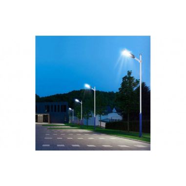 Lampa solara stradala Flippy, cu telecomanda, senzor de miscare si lumina, suport prindere, 48 LED-uri, IP65, ABS, 5AH, 50W, tem