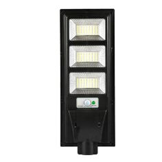 Lampa solara stradala Flippy, cu telecomanda, senzor de miscare si lumina, suport prindere, 144 LED-uri, IP65, ABS, 8AH, 150W, t