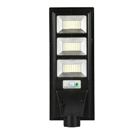 Lampa solara stradala Flippy, cu telecomanda, senzor de miscare si lumina, suport prindere, 144 LED-uri, IP65, ABS, 8AH, 150W, t