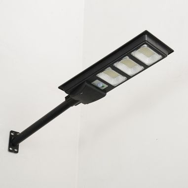 Lampa solara stradala Flippy, cu telecomanda, senzor de miscare si lumina, suport prindere, 144 LED-uri, IP65, ABS, 8AH, 150W, t