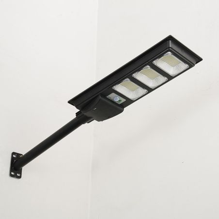 Lampa solara stradala Flippy, cu telecomanda, senzor de miscare si lumina, suport prindere, 144 LED-uri, IP65, ABS, 8AH, 150W, t
