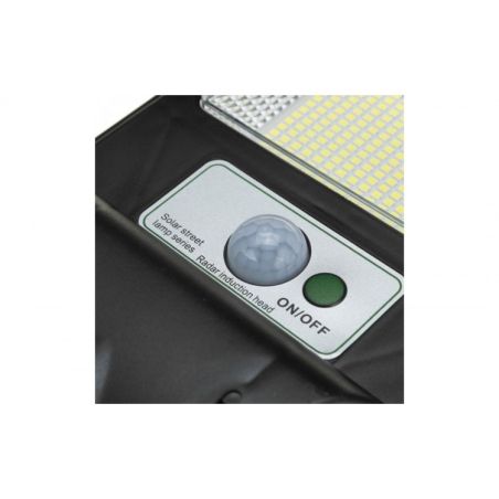 Lampa solara stradala Flippy, cu telecomanda, senzor de miscare si lumina, suport prindere, 144 LED-uri, IP65, ABS, 8AH, 150W, t