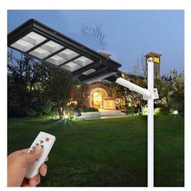 Lampa solara stradala Flippy, cu telecomanda, senzor de miscare si lumina, suport prindere, 180 LED-uri, IP65, ABS, 10AH, 200W, 