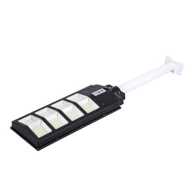 Lampa solara stradala Flippy, cu telecomanda, senzor de miscare si lumina, suport prindere, 180 LED-uri, IP65, ABS, 10AH, 200W, 