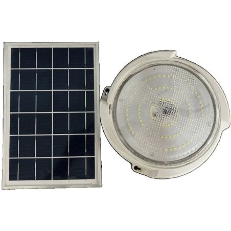 Plafoniera solara Flippy, 500 W, diametru 360 MM, cu telecomanda, 6V/15W, Clasa A, 418 LED-uri, Lungime prelungitor 4.6 m, alb r