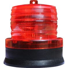 LED rosu intermitent de atentionare cu incarcare solara Flippy, 1.2 V, rezistent la apa IP65, panou solar incorporat, 11.5 x 11.