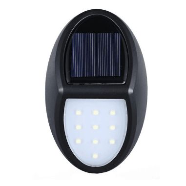Aplica solara LED pentru perete Flippy, in forma ovala, 10 LED-uri, lumina puternica, IP65, 12 x 7.5 cm, 1.2 V, 300 mAh, autonom