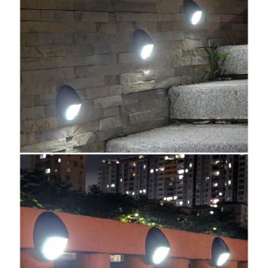 Aplica solara LED pentru perete Flippy, in forma ovala, 10 LED-uri, lumina puternica, IP65, 12 x 7.5 cm, 1.2 V, 300 mAh, autonom