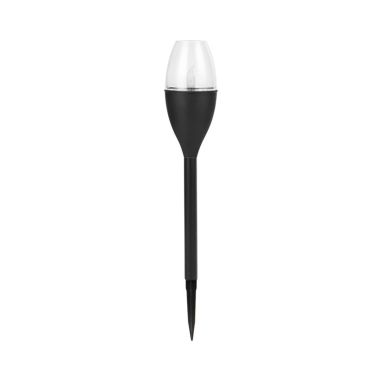Lampa solara LED tip pahar de vin pentru gradina Flippy, inaltime 37.5 cm, efect de flacara, material PVC si ABS, 2V, 200mAh, al