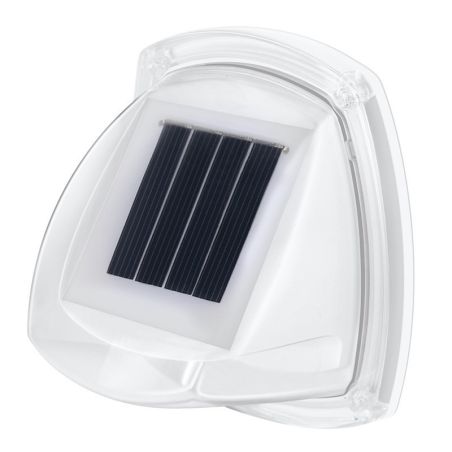 Lampa solara LED tip aplica pentru perete Flippy, 8.5 x 9 cm, 2V, ABS, 600mAh, rezistent la apa, material ABS, 8 LED-uri, alb ca