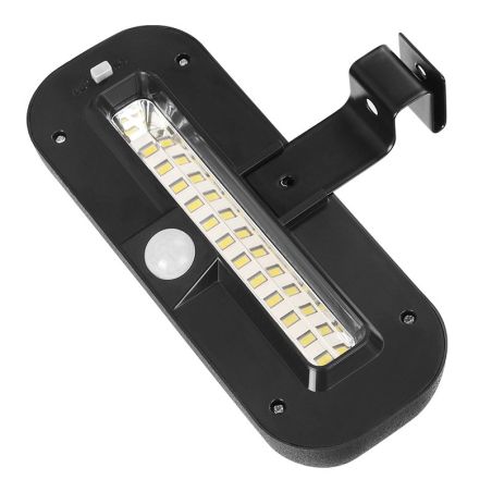 Lampa solara LED dreptunghiulara pentru perete Flippy, 18 x 7 cm, senzor miscare, 6V, ABS, 2200mAh, rezistent la apa, culoare al